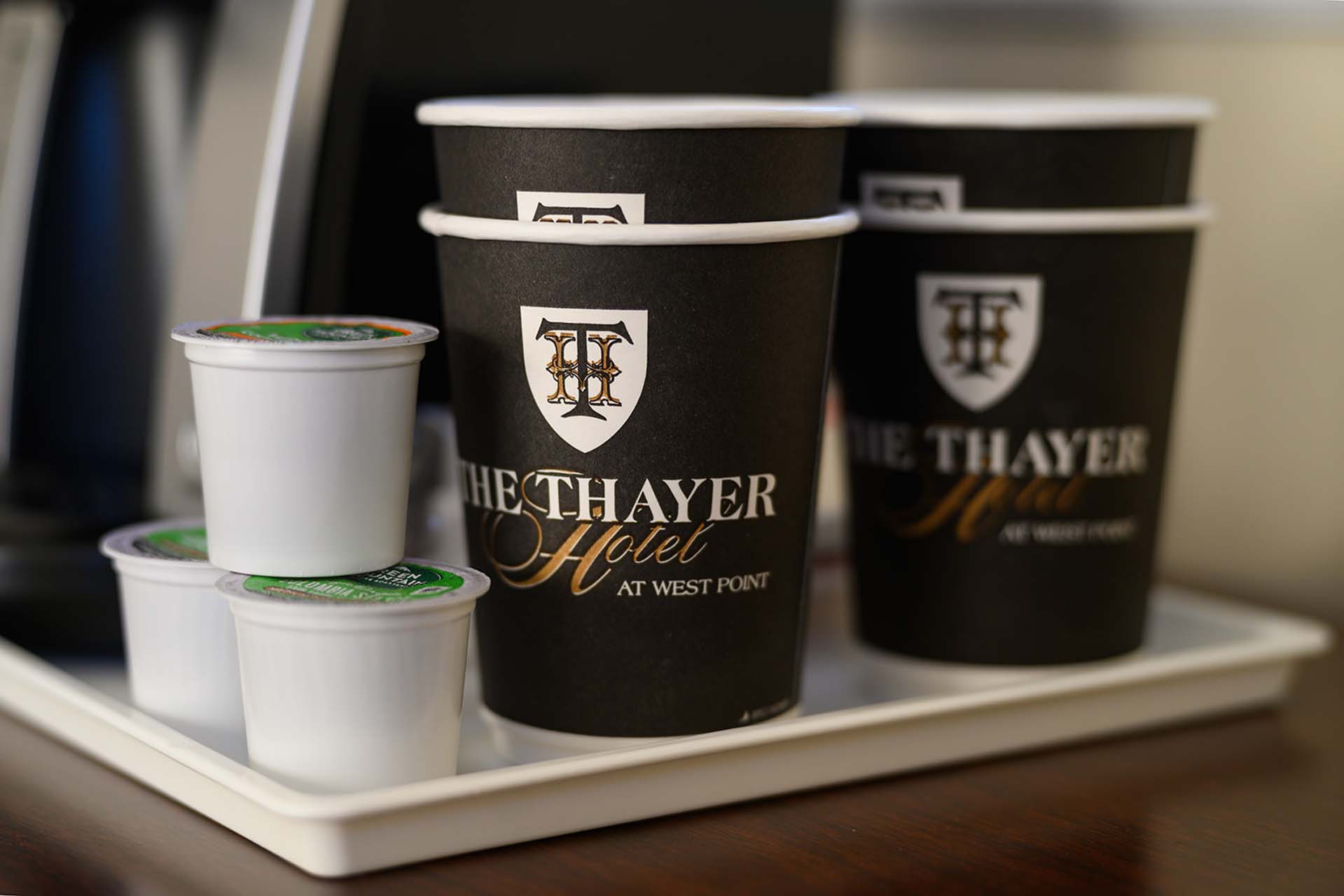 Stacked coffee cups